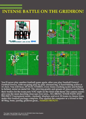 Football Frenzy box cover back